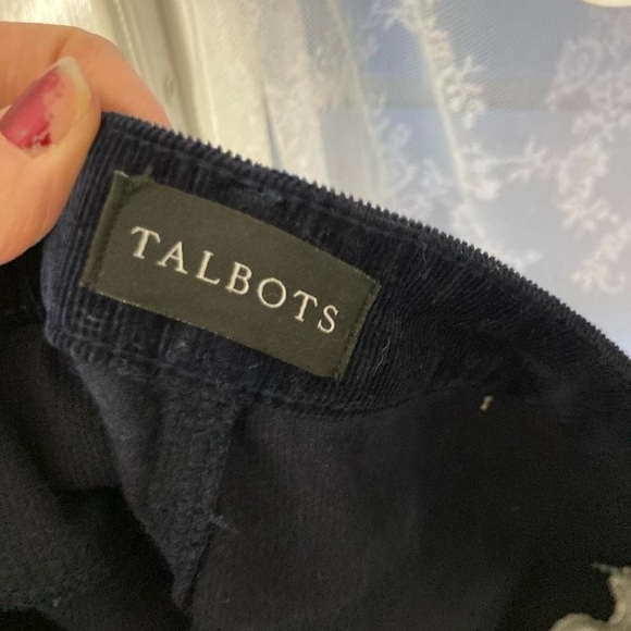Talbots Navy Blue corduroy jeggings with button fly and pockets 14 - Picture 4 of 5